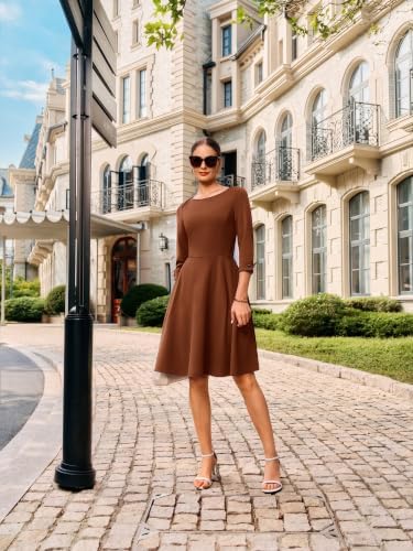GRACE KARIN Work Dresses for Women Fit and Flare Midi Dress