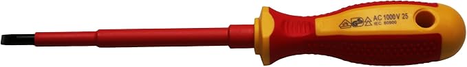 TMAX 1000V VDE Insulated Electrician Magnetic Screwdriver, 5.5mm 7/32" Flat