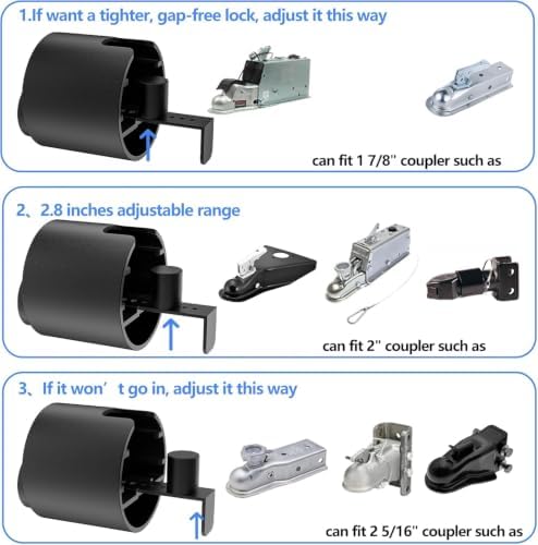 Trailer Hitch Locks for 2-5/16", 2", 1-7/8" Most Couplers