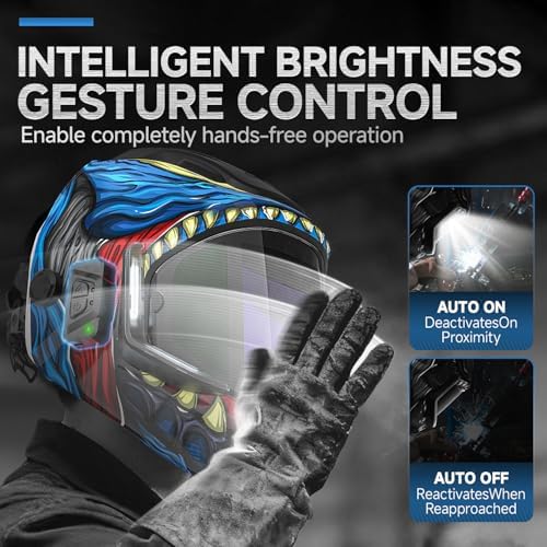 ANDELI Auto Darkening Welding Helmet with Light,with Internal Display