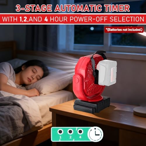 Oscillating Fan Compatible with Milwaukee M18 18V Battery(Tool Only)