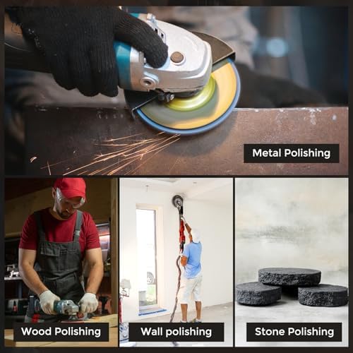 10Pcs Sanding Discs 1In 80Grit Hook and Loop Sandpapers Yellow