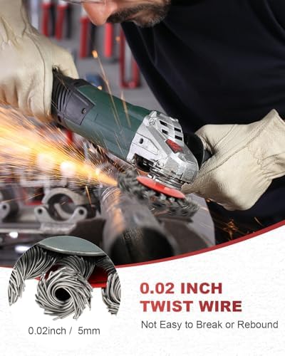 Rocaris 45 Pack 4 Inch Wire Wheel Brush for 4 1/2 Angle Grinder