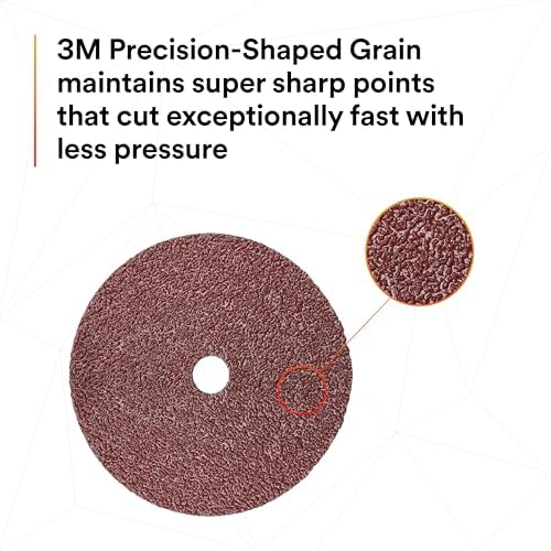 3M Fibre Disc 982C - 36plus Grit Metal Grinding Disc - Ceramic Precision Shaped Grain - for Angle Grinders - 4.5" x 7/8" Center Hole