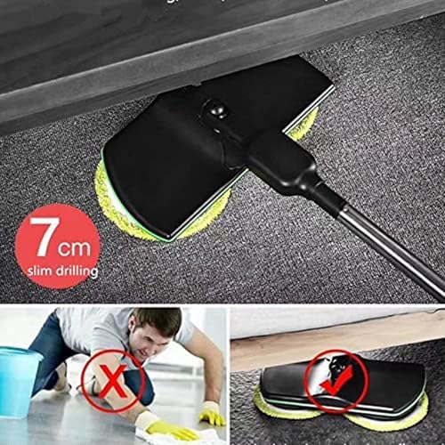 Electric Floor Mop,Floor Cleaner Machine with 2 Microfiber Pads and 2 Polisher Pads,Cordless Floor Cleaning Spin Mop Polisher Scrubber for Home Hardwood Tile PVC Floor,135CM