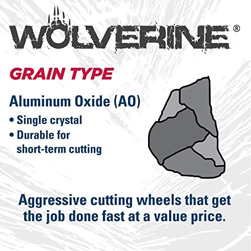 Weiler 56280 6" X 1/4" Wolverine Type 27 Grinding Wheel, A24R, 7/8" A.H. (Pack of 10)