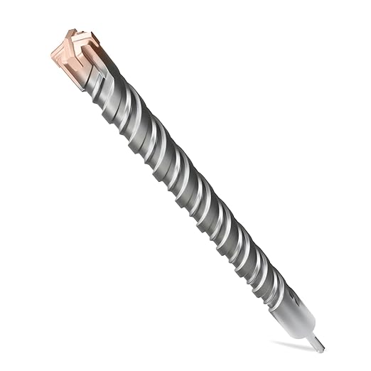 SDS Plus Rotary Hammer Drill Bit, 1-1/2"×18" (38mm×460mm) - 4 Carbide Cutting Edges & Coated Head | Heavy-Duty for Masonry, Concrete, Natural Stone, Brick Walls