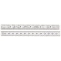 Starrett Full Flexible Steel Rule with Satin Chrome Finish, Quick Reading, Millimeter and Inch Graduation - 31 Graduation, 5-3/4" Length, 0.4mm Thickness - C331-150
