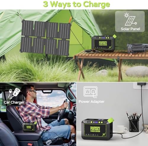 MARBERO Solar Powered Generator 88Wh, 120W Surge with 25W Solar Panel Kit