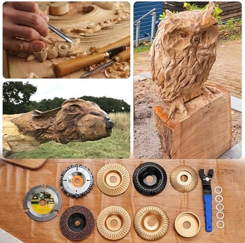 15 Pcs Wood Carving Disc Set, 4 1/2 Inch Grinding Wheels