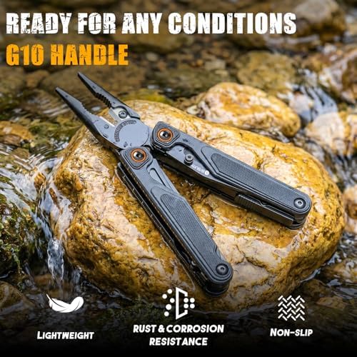 BIBURY G10 Handle Multitool – Lightweight, One-Hand Folding Pocket Knife