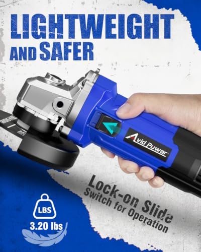 AVID POWER Angle Grinder Tool 750W 6.5 Amp 4-1/2" 11,500 RPM Metal Grinder