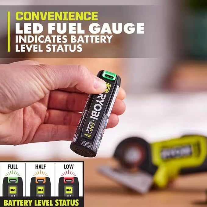 RYOBI USB Lithium Pivot Screwdriver Kit 4V Cordless Electric Driver 1/4 in Hex 2.0Ah Battery Charger Cable Gloves FVD50K