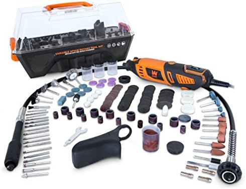 WEN 23190 1.3-Amp Variable Speed Steady-Grip Rotary Tool Bundle with 190-Piece Accessory Kit, Flex Shaft and 327-Piece Accessory Kit
