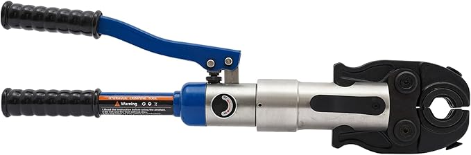 Hydraulic Crimping Tool Kit for Copper Tube Fittings, Compatible with 1/2", 3/4", and 1" Pex Pipe, Ideal for Press Crimping Applications
