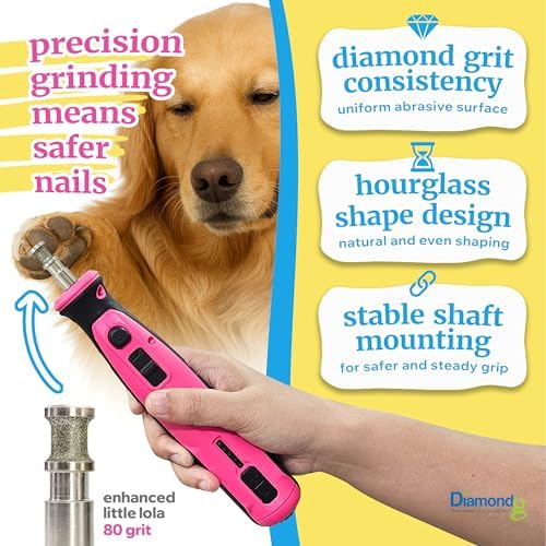 Diamondg Dog Nail Grinder Bits - Diamond-Coated, 60-80 Grit Body, 2 Pack