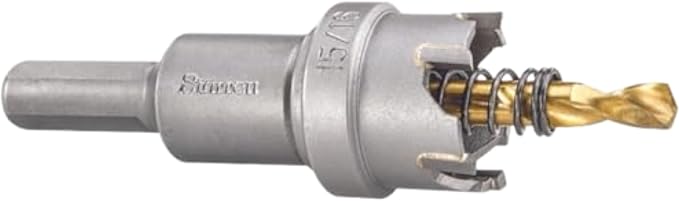 Starrett Tungsten Carbide Tipped Stainless Steel Sheet Metal Hole Saw - Ideal for Stainless, High Alloy Steel, Non-Ferrous Metals, Reinforced Fabrics - 15/16'' Diameter - SM24