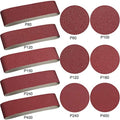 Blulu 22 Pieces 4 x 36 In Sanding Belts and 6 In Self-Adhesive Discs Set