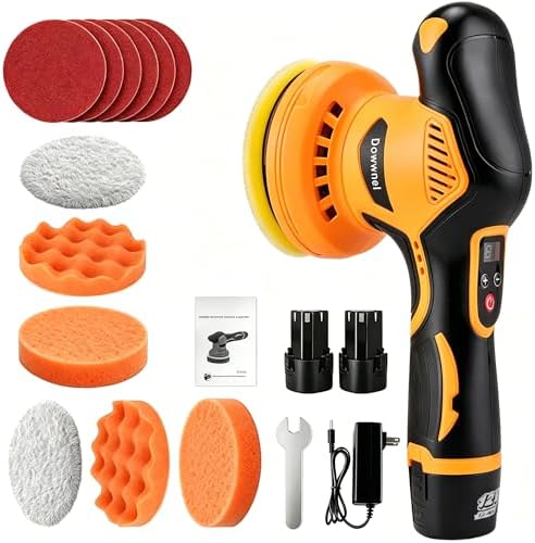 2026 Buffer Polisher, 8-Speed 1200W Power with 2 Batteries & LED Display