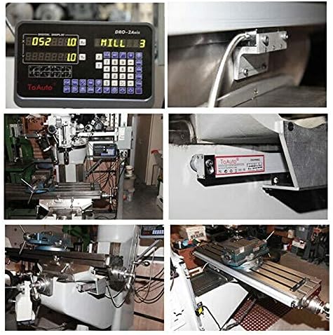 TOAUTO Digital Readout 2 Axis 3 Axis DRO Display Linear Scale 1000mm 40" Precision 5um for Bridgeport/Knee Milling Lathe EDM Mill Machine