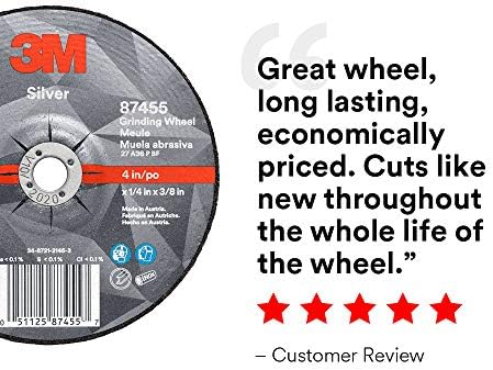 3M Silver Depressed Center Grinding Wheel, 87455, 36+, T27