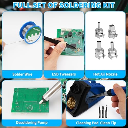 820W Digital Soldering Station Kit 2 In 1 Hot Air Rework Station