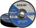 KSEIBI 645108 Grinding Wheels 10-Pack, Aluminum Oxide Discs for Metal & Stainless Steel, 7" x 1/8" x 7/8", Aggressive Grinding for Angle Grinders, Depressed Center Design