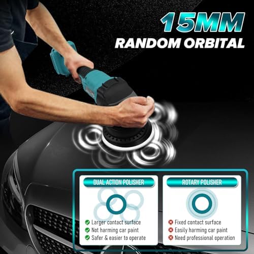 Cordless Buffer Polisher for Makita 18V Battery, 5 Inch Car Polisher