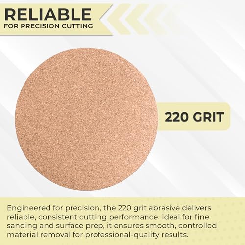 Sunmight Film 220 Grit Sandpaper Roll 2-3/4" x 45 Yards – PSA Longboard Sandpaper – Adhesive Backed for Auto Body, Wood, Metal, Marine & Aerospace – Durable Latext Paper Backing for Smooth Sanding
