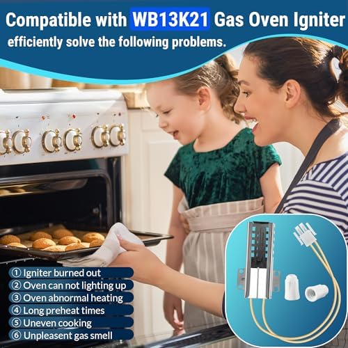 2 Pcs Gas Oven Igniter Compatible with WB13K21, IG9998, AP2020569 PS231280