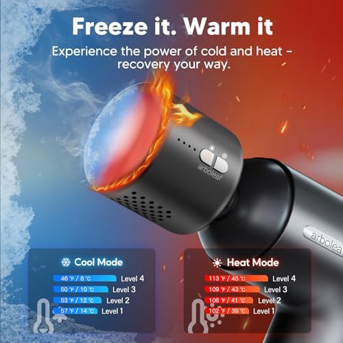 arboleaf Thermacool Massage Gun with Heat and Cold, 6 Speeds