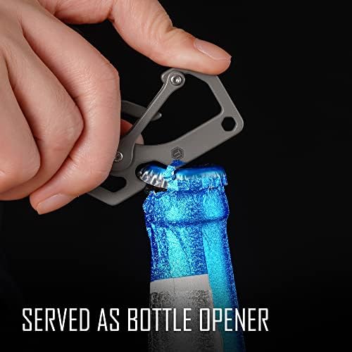 KeyUnity Titanium Carabiner Keychain Multitool Tool