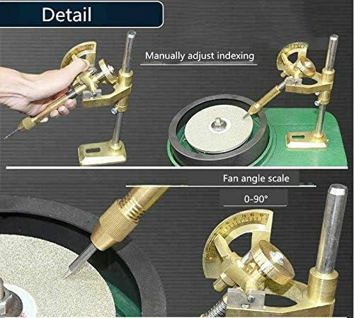 Professional Gem Faceting Machine Jewel Angle Polisher,110V 180W Gemstone Grinding Machine Jewelry Polishing Machine Ring Surface Grinder Flat Bench Polisher,2800r/min