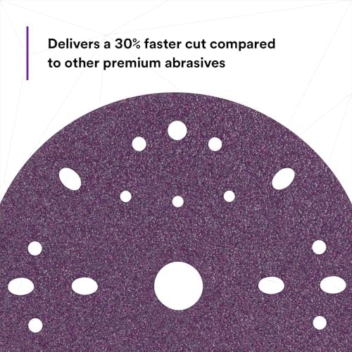 3M Cubitron II Hookit Clean Sanding Abrasive Disc, 737U, 31370, 6 in, 40+