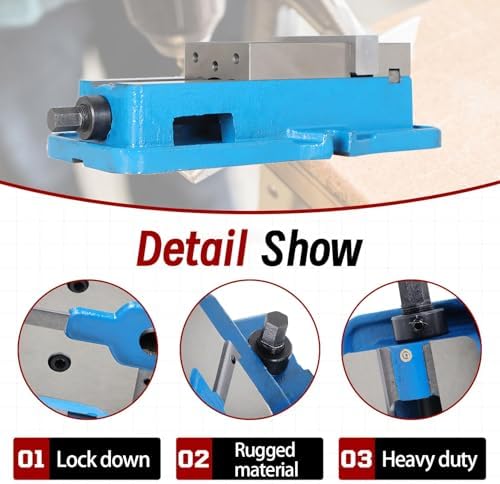 findmall 3" Accuracy Mill Vise Without Base for Milling Shaping and Drilling Machines