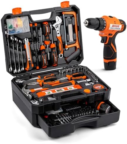 12V Cordless Drill Set Tool Kit Mechanics Tools set Power Drill 217Pcs