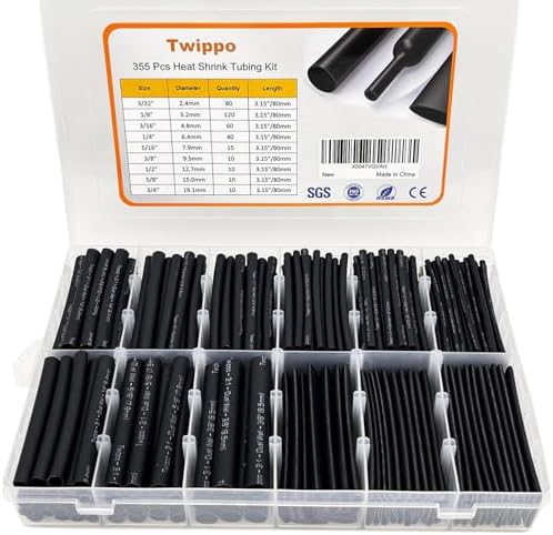 Heat Shrink Tubing Kit 355pcs Shrink Wrap Tube Waterproof Connectors