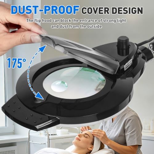 KIRKAS LED Magnifying Lamp with Clamp, 2,200 Lumens Dimmable 28in 12X 30X