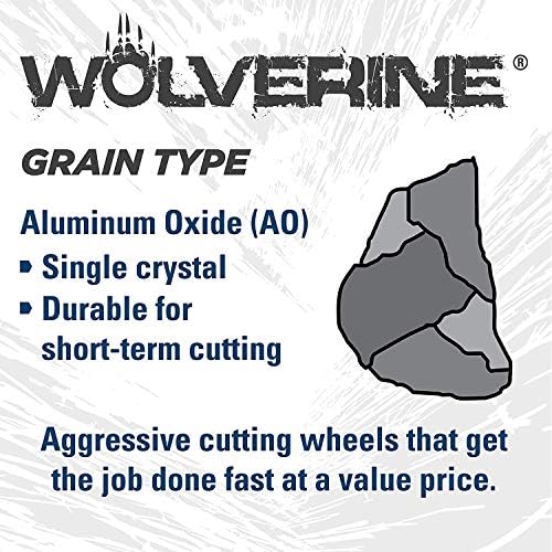 Weiler 56283 6 Inch Cutting Wheel, Wolverine AO Steel/Metal Fast Cutting, .045" A60S Type 27 7/8" Arbor (Pack of 25)