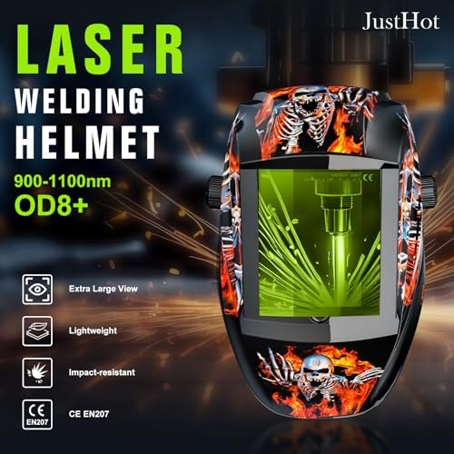 Laser Welding Helmet 900-1100nm OD8+ Professional Laser Face Shield