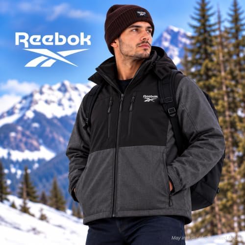 Reebok Mens 3-in-1 Softshell Systems Weather Resistant Midweight Jacket