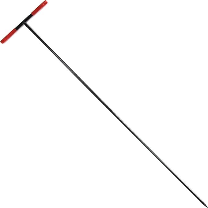 HOMESTEAD 48-Inch Soil Probe Rod with wide T handle, Comfortable Grip for Locating underground pipes and septic tanks