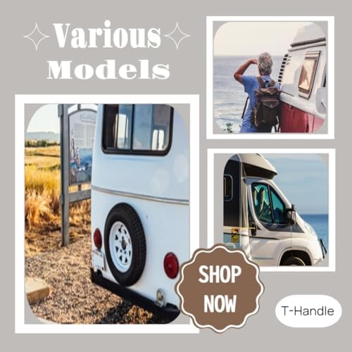 4PCS Keyed Alike Truck Cap T-Handle Locks, Camper Shell Accessories | Left & Right Set, Zinc Alloy Rustproof, Keyed Alike Design, Easy Installation, Fits Pickup Camper Shell Trailer Doors