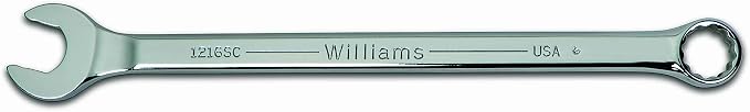 Williams JHW1238SC SUPERCOMBO Combination Wrench, 1-3/16-Inch 12 Point High Polish Chrome Finish with SUPERCOMBO Open End and SUPERTORQUE Box End