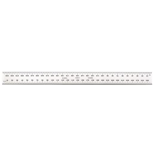 Starrett Blade Only for Combination Squares, Sets and Bevel Protractors - Ideal for Woodworking and Metalworking - 300mm Length, Satin Chrome Finish, 36 Graduation - CB300-36