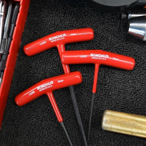 Bondhus 13389 Set of 8 Hex T-handles w/Stand, sizes 2-10mm, Multicolor, One Size