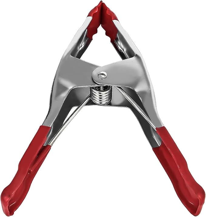 FactorDuty Set of 4-9-Inch Metal Spring Clamp with Red Tip