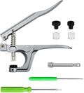 【3-in-1 Snap Pliers Kit】 No-Sew Snap Fastener Tool for Clothing Crafts DIY | Handheld Press Attacher Punch for T3, T5, T8 Snaps Buttons | Complete Set with Awl & Accessories