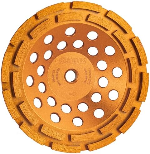 KSEIBI 644118 Diamond Concrete Grinding Wheel 7" x 5/8"-11 for Polishing and Cleaning Stone Concrete Surface, Cement, Marble, Rock, Granite, and Thinset Removing, Angle Grinder Wheels Cup