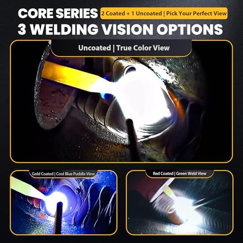 Core Series HD Shade 11 Auto Darkening Welding Lens 2"x4 1/4", Slim 0.2" True Color Welding Lens with Natural View for Pancake & Sugar Scoop Welding Hoods